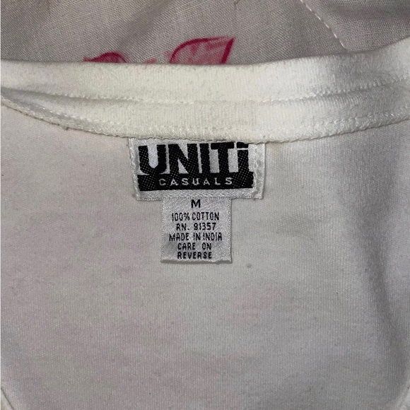 Y2K white medium Uniti Casuals short sleeve tee - Picture 2 of 2